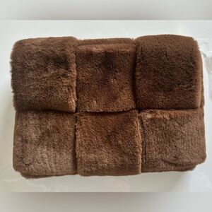 Anthropologie faux fur clutch